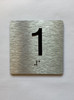 Elevator Floor Number / Elevator Jamb Plate 1 Safety Sign