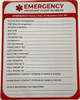 EMERGENCY IMPORTANT PHONE NUMBERS - in Case of Emergency Fridge Magnet with Marker Sign