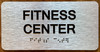 Fitness Center Sign with Raised Letters & Grade 2 Ada Sign