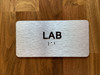 Lab Sign with Raised Letters & Grade 2 Safety Sign
