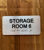 Storage Room 6 Sign with Raised Letters & Grade 2 Compliance Sign