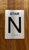 Stair N Sign with Raised Letters & Grade 2 Compliance Sign