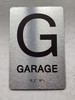 FLOOR G GARAGE Braille Sign