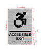 EXIT ACCESSABLE Ada Sign