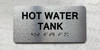 HOT WATER TANK COMPLIANCE SIGN