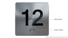 elevator floor 12 floor sign jamb plate 12 sign silver ada