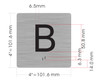 basement elevator floor number sign silver