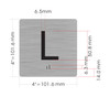 silver Lobby elevator floor number sign jamb plate floor L