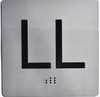 lower level ll elevator floor number sign jamb plate ll sign