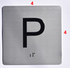 elevator parking floor number sign jamb plate b