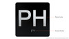 Floor PH (Penthouse)- Elevator floor number Jamb Plate sign with braille and raised letter size 4x4 inch -The sensation line  (Black/silver)