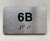 APT# 6B Braille Sign