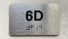 APT# 6D Braille Sign