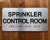 The Sprinkler Control Room Compliance Sign