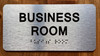 The Business Room Braille Sign