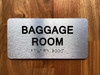 The Baggage Room Compliance Sign