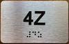 Apartment Number 4Z Sign