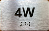 Apartment Number 4W Sign