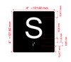 S 4X4 Sign with Raised Letters & Grade 2 Hpd Sign