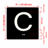 C  Sign with Raised Letters Hpd Sign