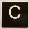 C  Sign with Raised Letters Ada Sign