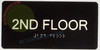 2ND FLOOR  Braille  with Raised Tactile Graphics and Letters -The Sensation line