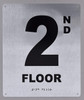 2ND Floor - Floor Number - Tactile Touch Braille  - The Sensation line Safety Sign