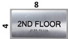 2nd Floor - Floor Number Tactile Touch Braille  - The Sensation line Sign