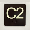C2 Sign Elevator Jamb Plate Compliance Sign
