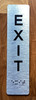 Exit With Sign with Raised Letters Sign