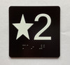 Star 3 Elevator Jamb Plate Braille Sign