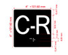 C-R Elevator Jamb Plate Ada Sign