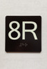 8R Elevator Jamb Plate Safety Sign