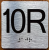 10R Elevator Jamb Plate Sign