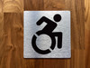 Accessible Symbol With Sign with Raised Letters Safety Sign
