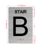 Stair B sign With Sign with Raised Letters Hpd Sign