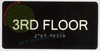 3RD FLOOR  Braille  with Raised Tactile Graphics and Letters -The Sensation line