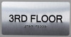 3rd Floor - Floor Number Tactile Touch Braille  - The Sensation line