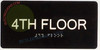 4th FLOOR  Braille  with Raised Tactile Graphics and Letters -The Sensation line Signage