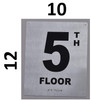 5TH Floor - Floor Number - Tactile Touch Braille  - The Sensation line Signage
