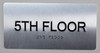 5th Floor - Floor Number Tactile Touch Braille  - The Sensation line