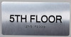 5th Floor - Floor Number Tactile Touch Braille  - The Sensation line Safety Sign
