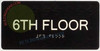 6th FLOOR  Braille  with Raised Tactile Graphics and Letters -The Sensation line
