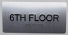6th Floor - Floor Number Tactile Touch Braille  - The Sensation line Safety Sign