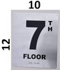 7TH Floor - Floor Number - Tactile Touch Braille  - The Sensation line Sign