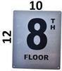 8TH Floor - Floor Number - Tactile Touch Braille  - The Sensation line Signage
