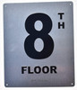 8TH Floor - Floor Number - Tactile Touch Braille  - The Sensation line Safety Sign