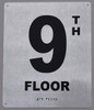 9TH Floor - Floor Number - Tactile Touch Braille  - The Sensation line