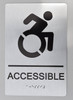 ACCESSIBLE  - Tactile Touch Braille  with Raised Letters The Sensation line Sign