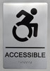 ACCESSIBLE  - Tactile Touch Braille  with Raised Letters The Sensation line Safety Sign